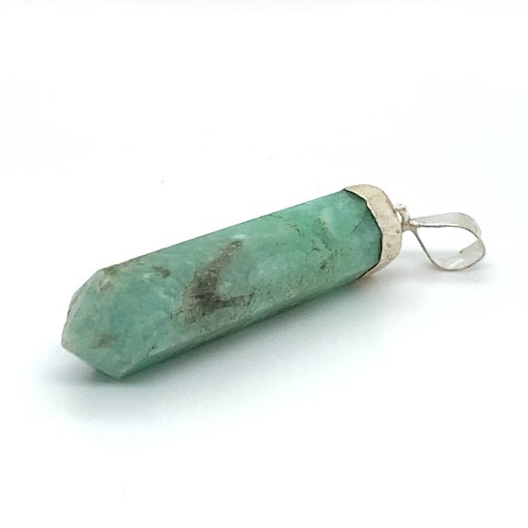 Amazonite 29.50ct Solid 925 Sterling Silver Pendant - Picture 4 of 7